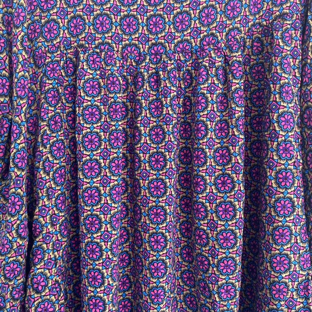 Avenue Blouse Shirt ~ Sz 18/20 ~ Batwing Sleeve ~ Blue, Brown, Pink - Picture 4 of 4